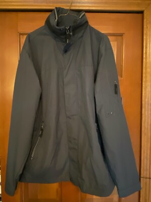 Canson High Performance Gray Windbreaker Hooded Jacket Sz 54 Denmark CA-19 US XL