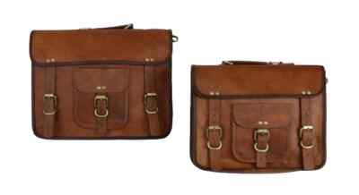 Herren Behandeltes Wachsleder Vintage Laptop Messenger Aktentasche Tasche