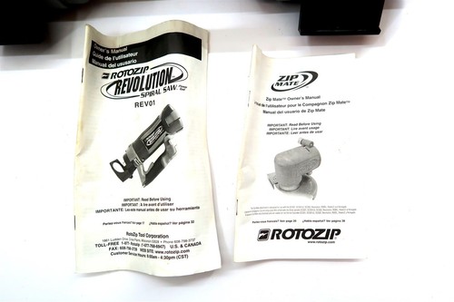 ROTOZIP Revolution Spiral Saw Power Tool in Hard Case w/ Zip Mate, Circle Cutter - Picture 13 of 17