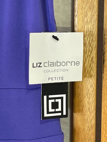NWT Liz Claiborne Lg Petite Purple Dress - Picture 3 of 6