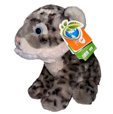 NWT Wild Republic Cuddlekins Snow Leopard Cub 12  Seated Gray