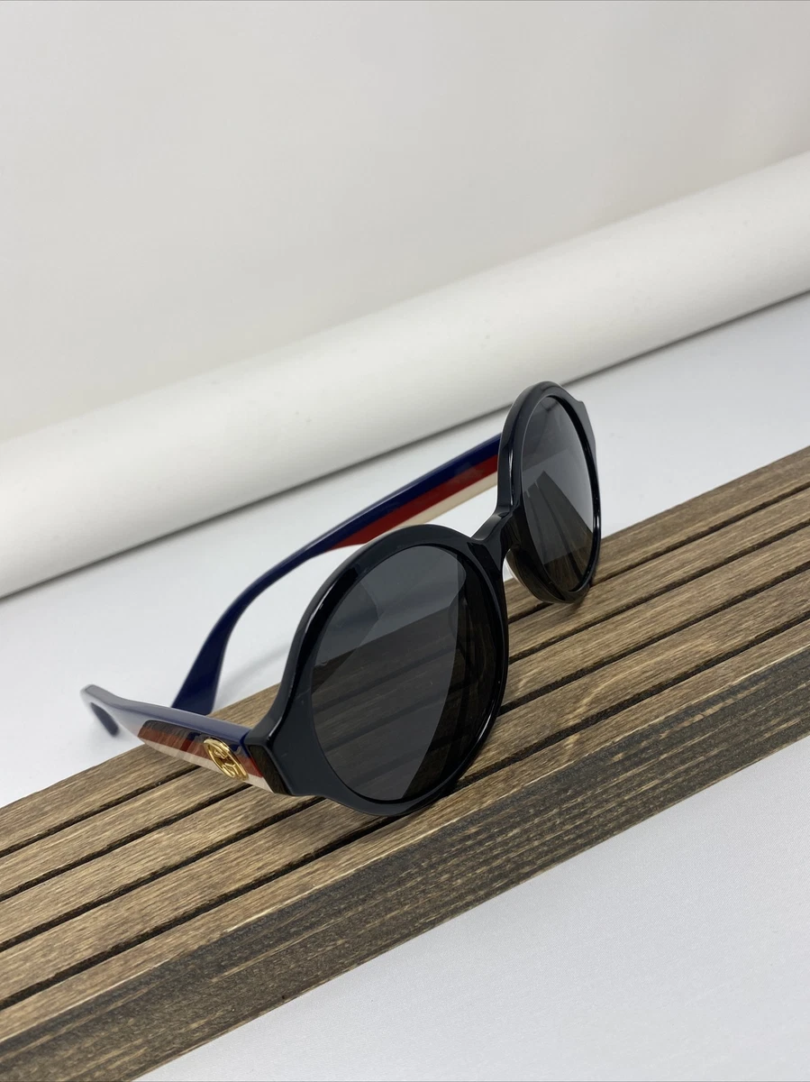 Gucci Sunglasses GG0280SA Black Blue Red Cream Round Women s
