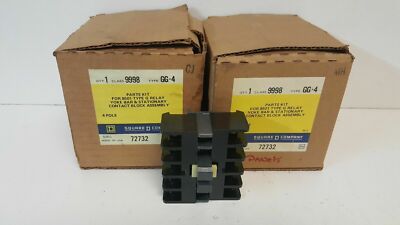 LOT OF (2) NEW IN BOX! SQUARE D CONTACT BLOCK KITS 9998-GG-4