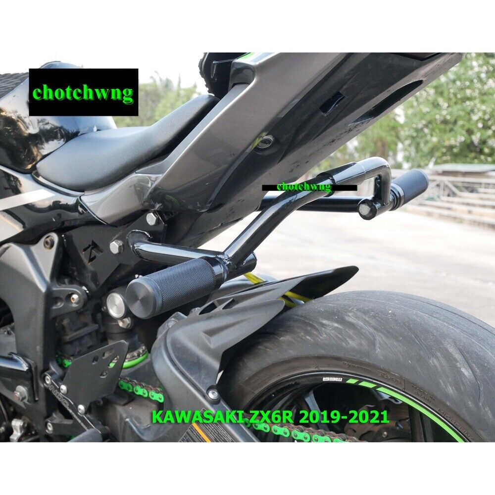 Kawasaki ZX6R 2019-2021 Subcage Motorcycle Motors Black Foot Pegs Stunt  Parts