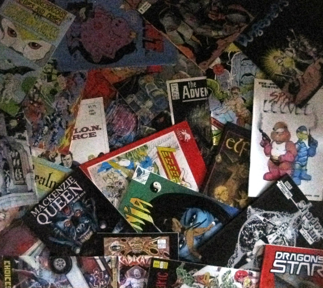 LOT OF 50 1980'S BLACK & WHITE INDEPENDENT COMICS COMIC BOOK WITH FREE SHIPPING