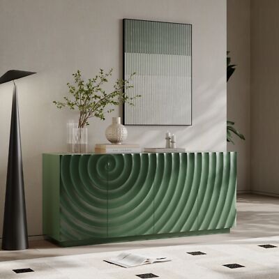 Stylish 4-Door Cabinet Freestanding Sideboard Storage Cabinet for Living Room