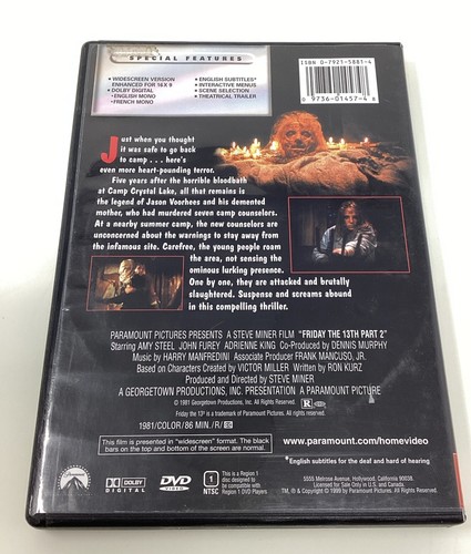 Friday the 13th - Part 2 (DVD, 1999, Sensormatic) - Picture 2 of 8