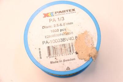 Partex Marking Sleeve Numbers Yellow 2.5-5.00 mm PA-10003BV40.8