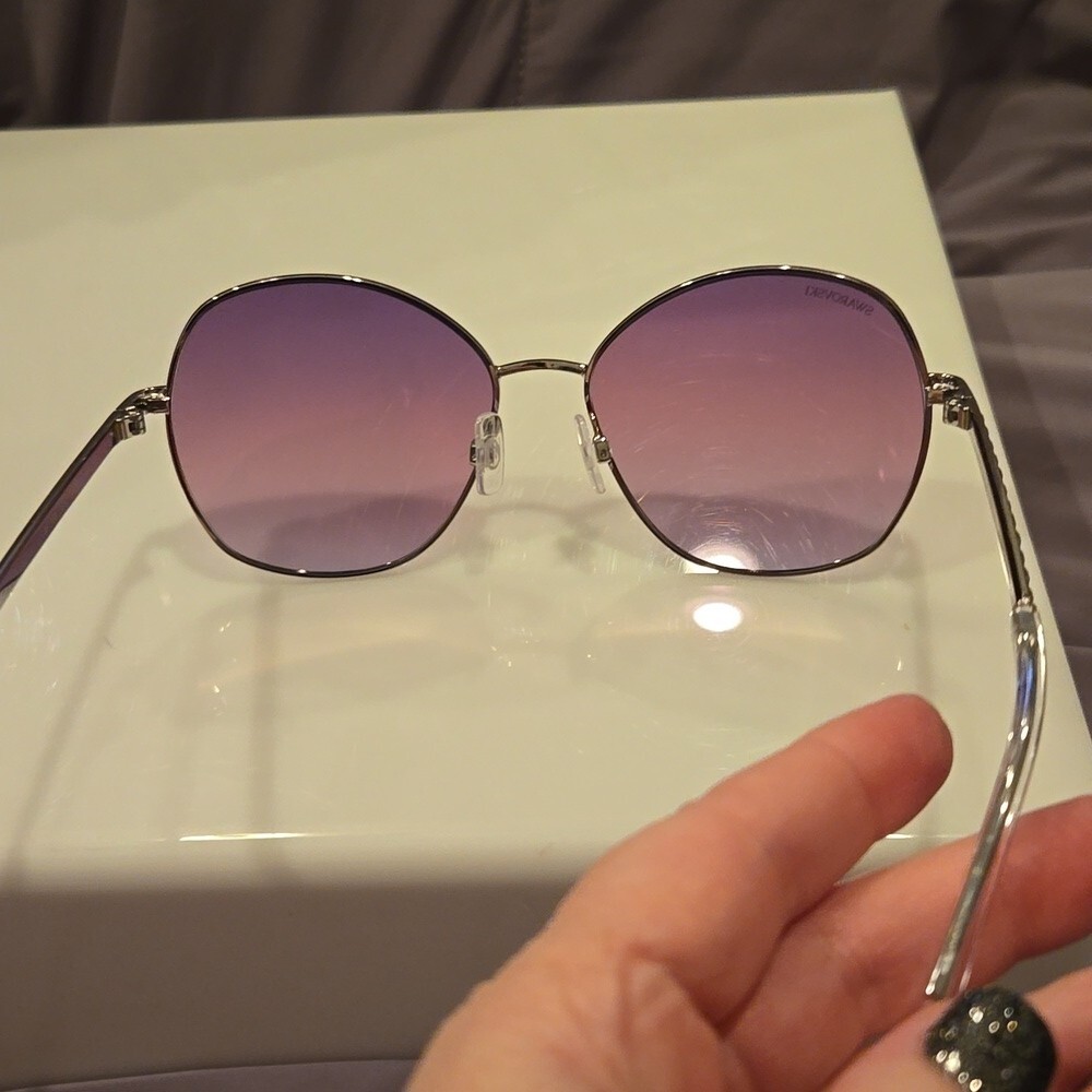 Swarovski Pastel Gradient round metal Sunglasses brand new in case Swarovski Pastel Gradient round metal Sunglasses brand new  main image 2