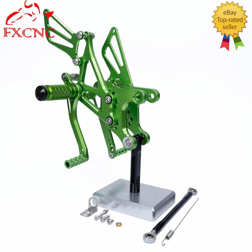 Pedales de estriba trasera FXCNC para Kawasaki Ninja ZX6R ZX636 2005 2006 2007 2008 - Imagen 9 de 19