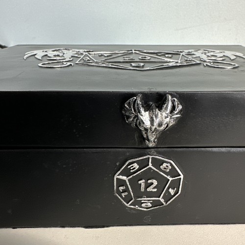 Dragons 20 Side Die Theme Storage Box Flip Top Lid Decorative 9x7x3" (READ DESCR - Picture 10 of 15