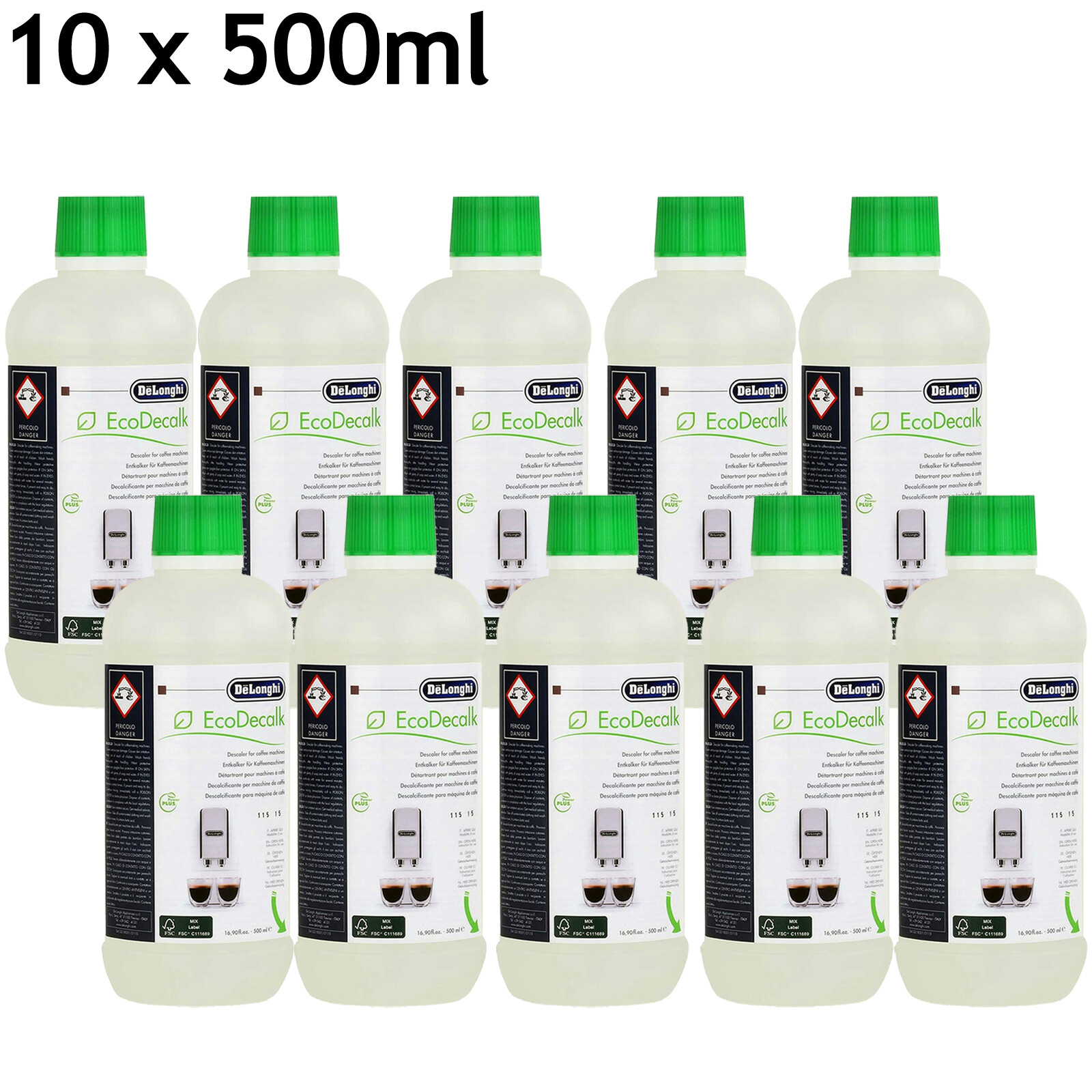 Coffee Machine Descaler Descaling Liquid DELONGHI Fluid Espresso Maker