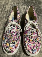 Vans Authentic Lo Pro Women s Ditsy Floral Purple Lace-Up Shoes, L-6 M-4.5