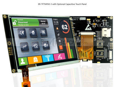 5  5.0 inch WVGA 800x480 TFT LCD Controller Module Touch Display,I2C,Serial SPI