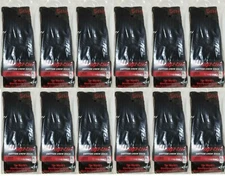 12 PAIRS Men's BLACK Snap-On Crew Socks X-LARGE *FREE SHIPPING* MADE IN USA *NEW