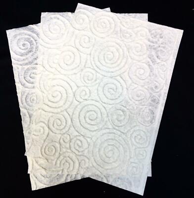 A4 3 Blatt Spirale Natur Maulbeer Papier Strukturiert Handwerk Kartenherstellung Sammelalbum
