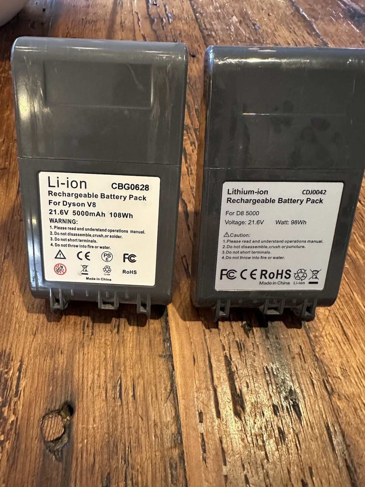 Lithium Rechargeable Batteries For Dyson V-8.  21.6 Volt.-image