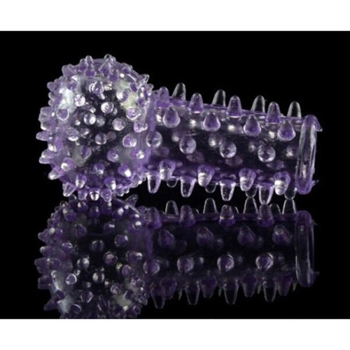 Crystal Special Spike Ball Finger Condoms Sleeve G-point Stiimulator Tool 1pc - Picture 9 of 12