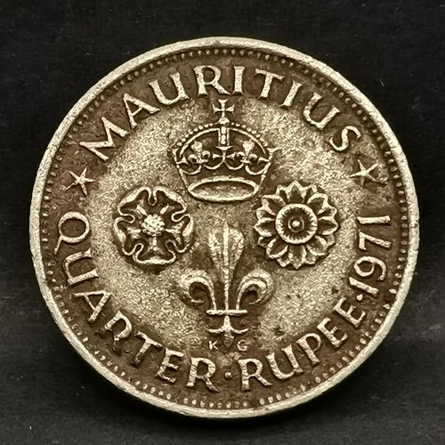 QUARTER RUPEE 1/4 ROUPIE 1971 ELIZABETH II MAURICE 540000 Ex. / MAURITIUS - Picture 1 of 2