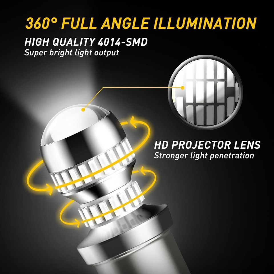 AUXITO 1157 Pure LED Red Brake Stop Tail Light Bulb High Power Super