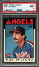 1986 TOPPS TIFFANY 658 ROB WILFONG PSA MINT 9 Population 1, 2 Graded Higher 