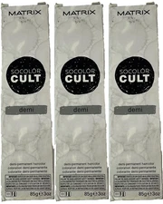 3 Matrix SOCOLOR CULT DEMI PERMANENT Hair Color 3 oz ea CLEAR