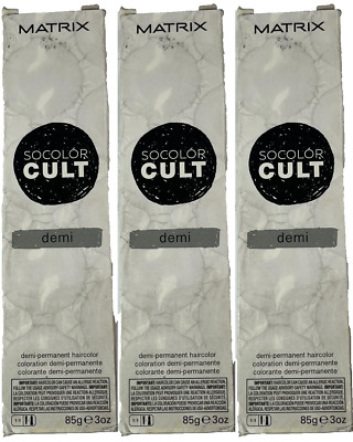3 Matrix SOCOLOR CULT DEMI PERMANENT Hair Color 3 oz ea CLEAR