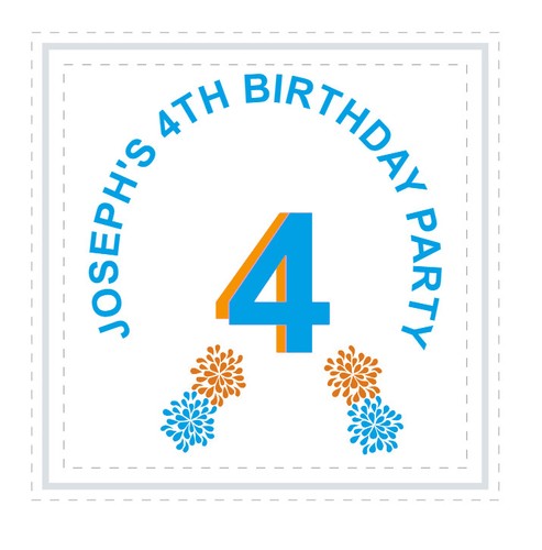 LABEL PERSONALIZED PARTY HAPPY BIRTHDAY BOY STICKER DIFFERENT SIZES CUMPLEAÑOS - Picture 2 of 14