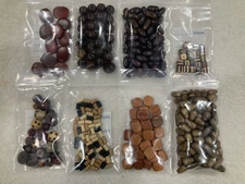 lot of 400 Wooden Beads Various Shapes Spacers Wood Beads for Jewelry, crafts