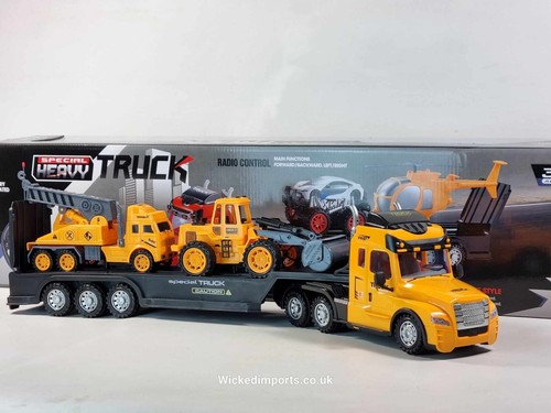 RC Car Truck Lorry Scania JCB PLATFORM TRAILER EXCAVATOR 2.4G Low Loader Toy UK - 第 13/24 張圖片
