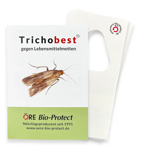 Trichobest® Schlupfwespen gegen Lebensmittelmotten 2 Karten à 3 Lieferungen