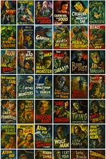 285 Horror Scary Movies Public Domain Flash Drive 128GB USB 380+ Hr Royalty Free