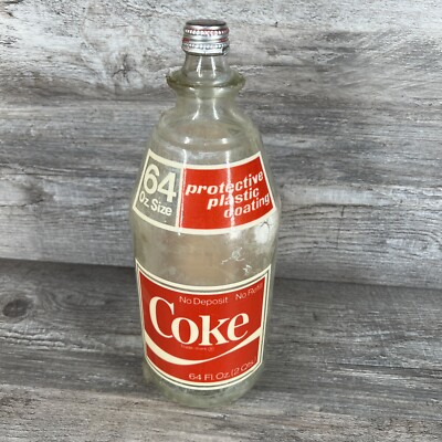 Coca-Cola ガラスボトル 64FL OZ Vintage 64 Oz Size Coca Cola Glass Soda Bottle Coke Plastic