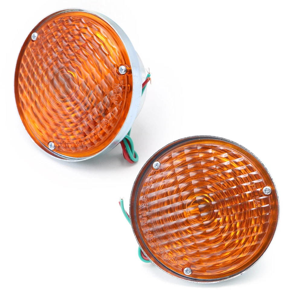 Lámpara de señal de giro naranja de 4,5" para Jeep CJ3 CJ5 CJ6 CJ2A CJ3A CJ3B 1945 - 1975 Foto 4 de 4