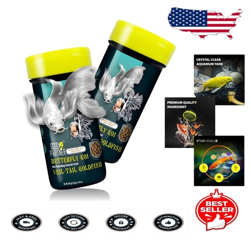 Purify Series Koi Fish Food - Floating Pellets, 2-Pack for Vibrant Fins & Colors