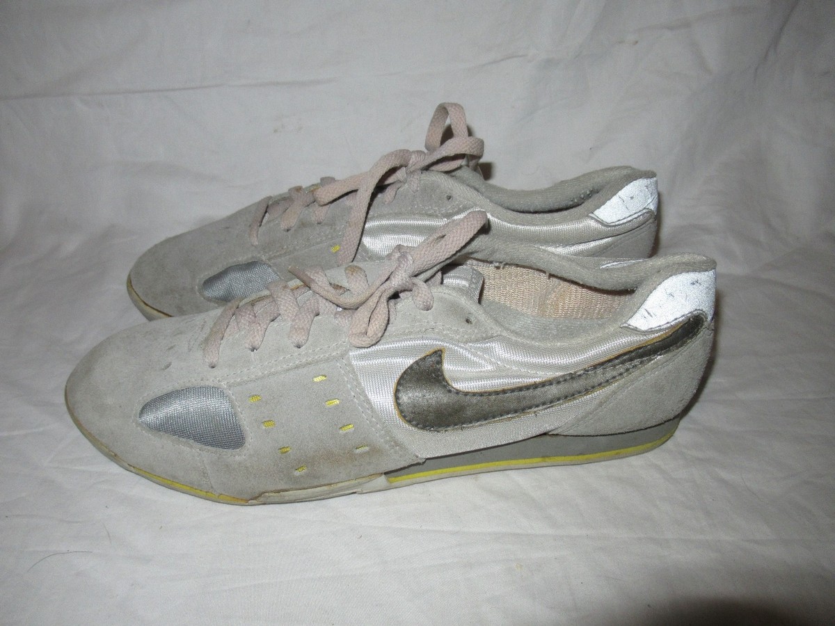 Vintage Nike Yellow Swoosh 80s Made in Korea Court Shoe