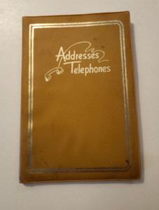 ADDRESS TELEPHONE BOOK Vintage 1960s Vinyl Dynamic Printing 94pp Map Zip Codes