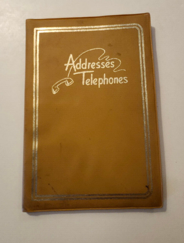 ADDRESS TELEPHONE BOOK Vintage 1960s Vinyl Dynamic Printing 94pp Map Zip Codes
