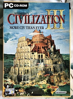 Civilization 3 PC CD-Rom - Sid Meiers - Big Box
