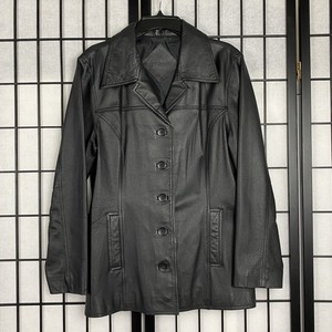 jaqueta de couro estilo blazer