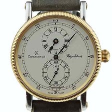 Chronoswiss Regulateur Automatik 38mm Ref CH1222 Edelstahl Gold Box Papiere 1999
