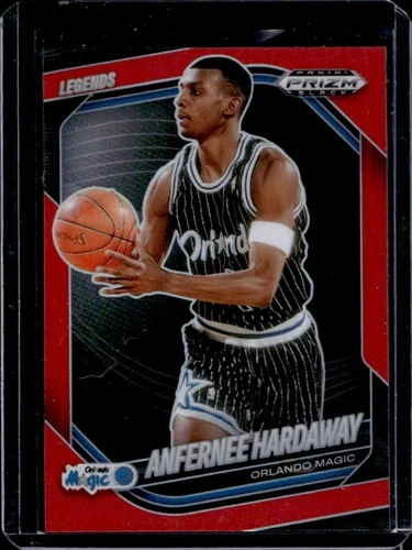 2024-25 Panini Prizm Black Anfernee Hardaway Legends Red Prizm #/299 Magic