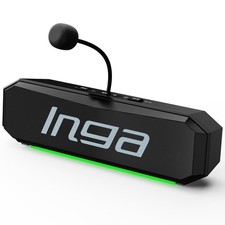 USB Plug Play Computer Soundbar Detachable Mic Dynamic Light Gaming Speaker