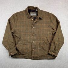 Giacca bomber vintage Hickey Freeman lana pied de poule uomo L marrone Heritage Prep Ivy