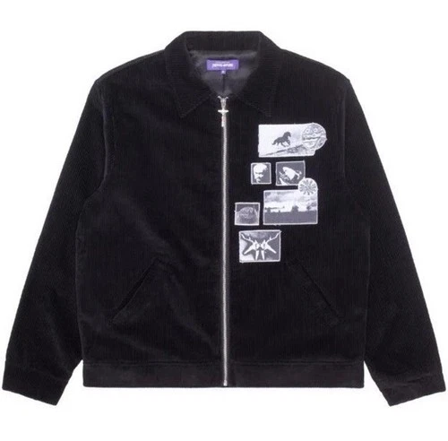 FuckingAwesome (FA) x Hockey-Black XXL “Patches” Full Zip Corduroy Unisex Jacket - product listing photo