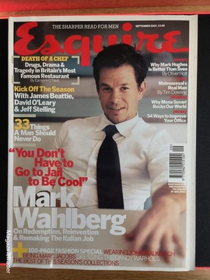 Esquire Magazine September 2003 Mark Wahlberg Death of Chef Fashion Special