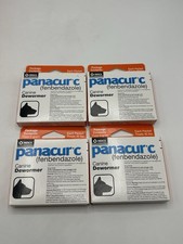 4 X Panacur C 4 gram Canine 40lbs Dewormer Treatment 3 packets Per Box Exp 6/27