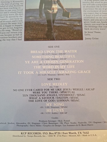 Kenneth Copeland BREAD UPON WATER LP SEALED TX Christian TV Evangelist Preacher - Picture 3 of 3