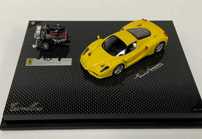 ミニカー 1/43 Ferrari Enzo 1/43 Carvellous Ferrari Enzo set in Yellow with Engine Carbon Base
