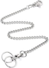 16In Heavy Duty Wallet Chain Lobster Clasps Keyrings Belt Loop Purse